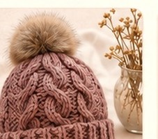 Dusty Rose Winter Beanie